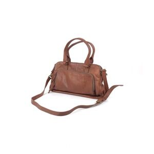 American Leather Co Triple Entry SOFT TAN LEATHER Satchel Shoulder Bag